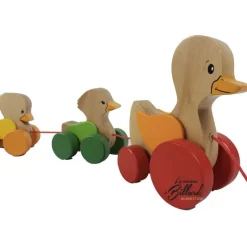Le canard à tirer - Jouet en bois pour l'apprentissage de la marche.
