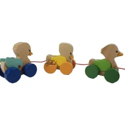 Le canard à tirer - Jouet en bois pour l'apprentissage de la marche.