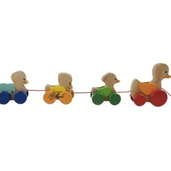 Le canard à tirer - Jouet en bois pour l'apprentissage de la marche.