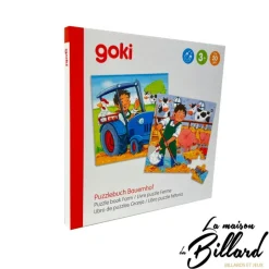 Livre Puzzle La Ferme : l'indispensable pour les tout-petits signé Goki