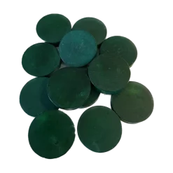 LOT de 12 pions verts 30 x 7 mm