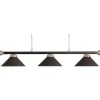 Luminaire 3 globes métal noir barre noire