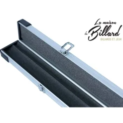 Mallette aluminium renforcée queue billard 3/4