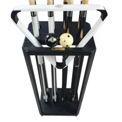 Porte-queue de billard design "Full Black" à poser au sol
