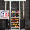 Porte-queue de billard mural pour 8 queues et 2 jeux de billes
