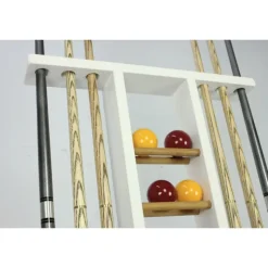 Porte-queues 6 queues Blanc + rangement jeu de billes