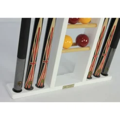 Porte-queues 6 queues Blanc + rangement jeu de billes