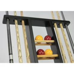 Porte-queues 6 queues Noir + rangement jeu de billes