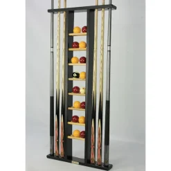 Porte-queues 6 queues Noir + rangement jeu de billes