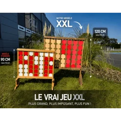 Puissance 4 Géant XL en Bois 122 cm