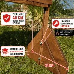 Puissance 4 Géant XL en Bois 122 cm