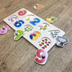 Puzzle chiffres : Le jouet en bois pour apprendre à compter