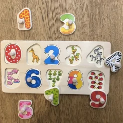 Puzzle chiffres : Le jouet en bois pour apprendre à compter