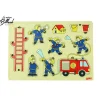 Puzzle éducatif 2 en 1 pompiers à empiler