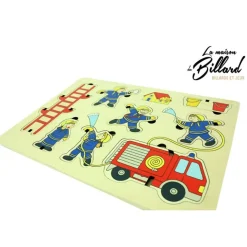 Puzzle éducatif 2 en 1 pompiers à empiler
