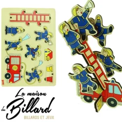 Puzzle éducatif 2 en 1 pompiers à empiler
