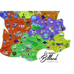 Puzzle en bois carte de France et Régions