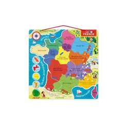 Puzzle en bois carte de France et Régions