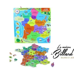 Puzzle en bois carte de France et Régions