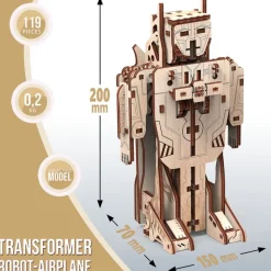 Puzzle en bois Robot-Avion : une sorte de nouveau Lego pour adultes