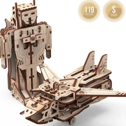 Puzzle en bois Robot-Avion : une sorte de nouveau Lego pour adultes