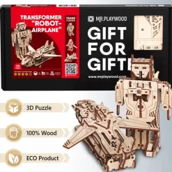 Puzzle en bois Robot-Avion : une sorte de nouveau Lego pour adultes