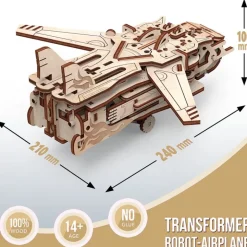 Puzzle en bois Robot-Avion : une sorte de nouveau Lego pour adultes
