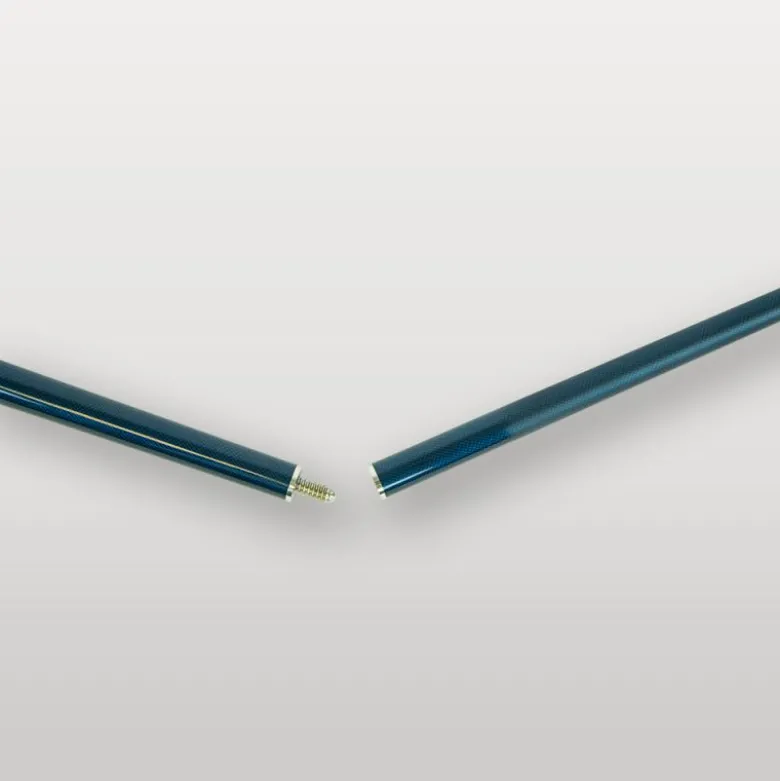 Queue Hybride pour tous style de billard effet Carbone Bleue