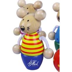 Quilles souris en bois - jouet en bois pour enfants