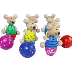 Quilles souris en bois - jouet en bois pour enfants