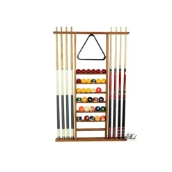 Rangement Boules de billard et Queues de billard (pin rustique finition teinté)