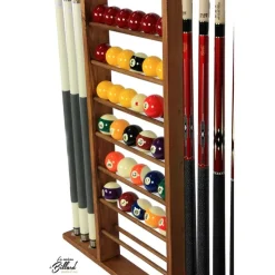 Rangement Boules de billard et Queues de billard (pin rustique finition teinté)