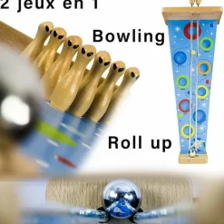 Roule Planète Bowling : Un jouet en bois 2 en 1