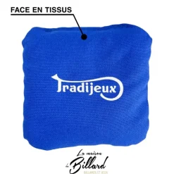 Sac bleu bi-matières pour cornhole grand modèle