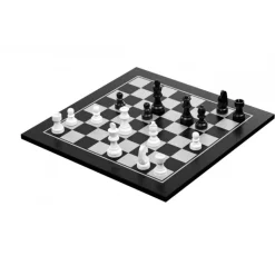 Set echecs et dames moderne 40 x 40 cm