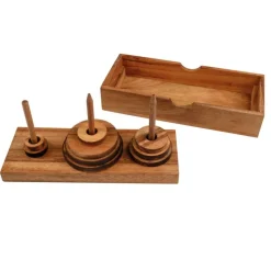 Tour de Hanoï en bois : un jeu qui allie casse-tête et tradition