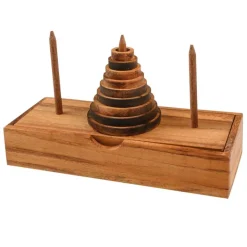 Tour de Hanoï en bois : un jeu qui allie casse-tête et tradition