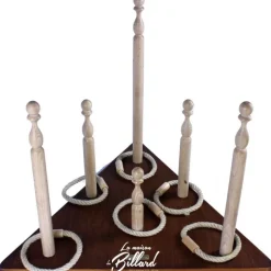 TRIANGLE ANNEAUX QUILLES, Le jouet en bois star des années 1900 !