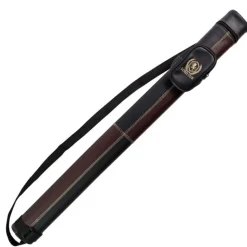 Tube rangement½ queue billard cuir noir et marron