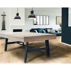 Une table style industriel qui se transforme en vrai billard