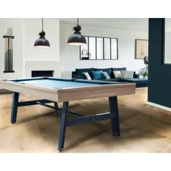 Une table style industriel qui se transforme en vrai billard