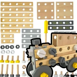 Un jeu de construction en bois pour les petits bricoleurs en herbe
