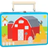 Valise ferme et puzzle