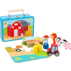 Valise ferme et puzzle